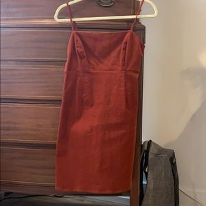 Burnt Orange corduroy dress